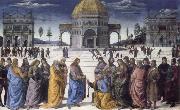 Pietro Perugino christ giving the keys to st.peter china oil painting reproduction